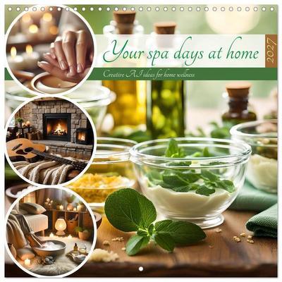 Your spa days at home - Creative AI ideas for home wellness (Wall Calendar 2027 12 × 12 Inch) CALVENDO 12 Month Wall Calendar