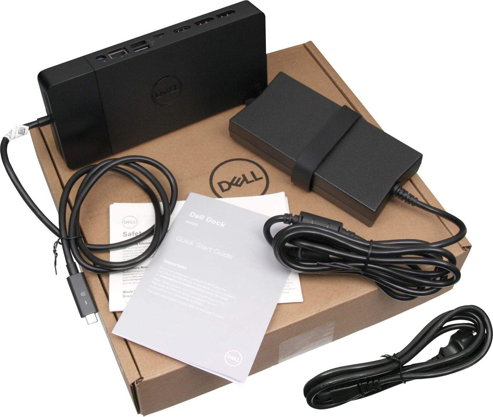 Dell WD19S-180W USB-C Dockingstation met kabel, USB 3.2 Gen 2, Zwart