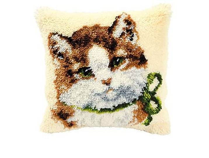 VERVACO Knooppakket Tapijt Handwerken Pakket KAT Smyrna Knopen Pakket 40 x 40 cm Knutselen en Activiteiten Makkelijk Borduurwerk Hobby Materiaal Woondecoratie Creatief Cadeau