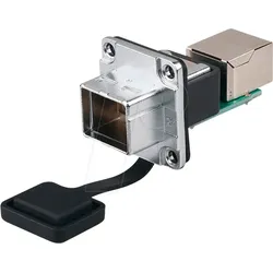 GC IC06-R302 - RJ45 Kupplung + PCB-Platine, RJ45 Buchse beidseitig, Metall