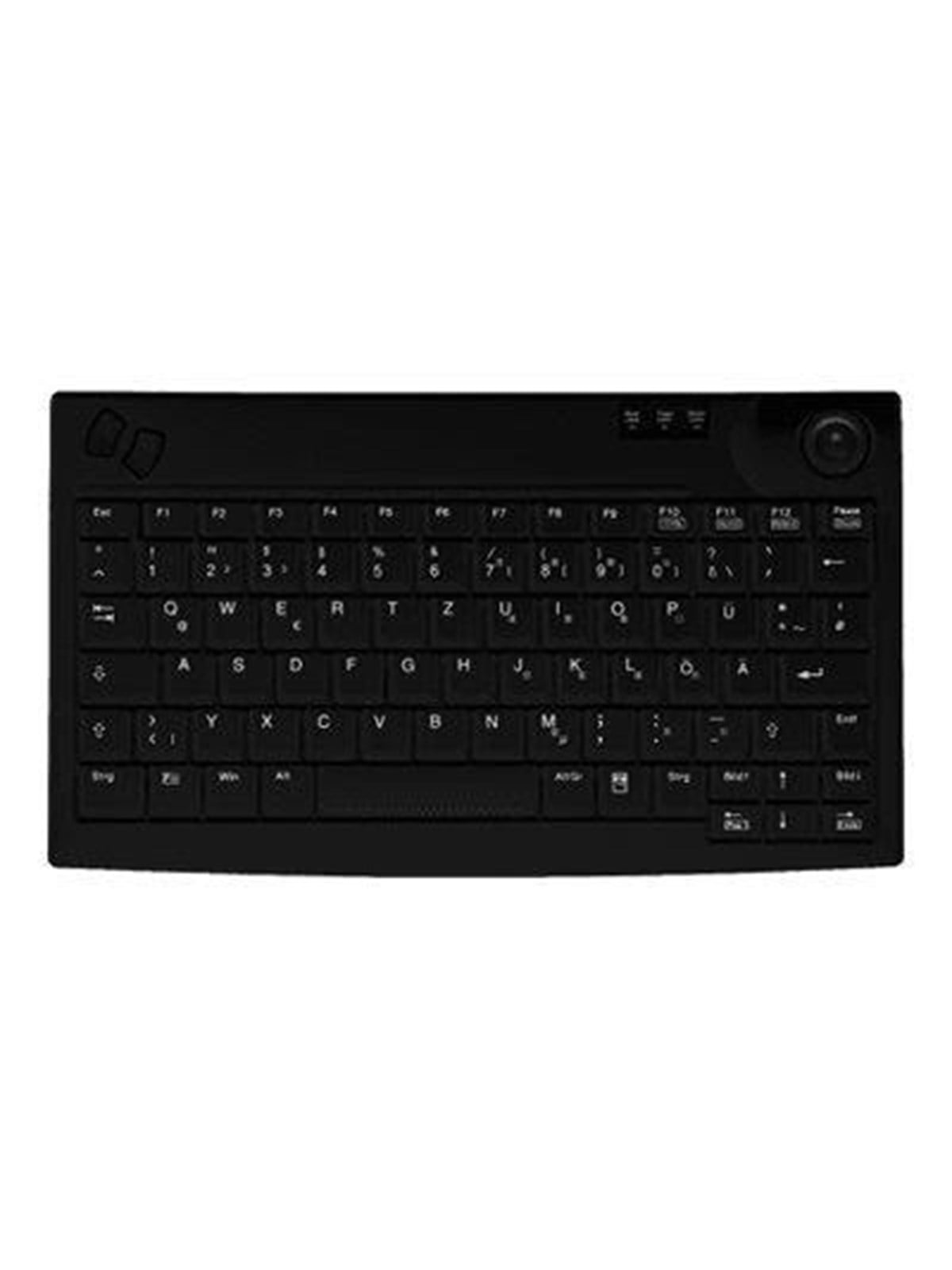 Cherry Contour Active Key AK-440-TU - keyboard - with trackball - QWERTY - US - black Input Device - Tastatur - Englisch (US) - Schwarz