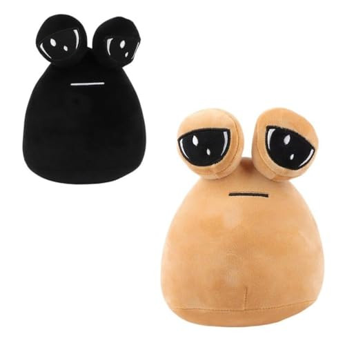 Wiztex Set van 2 Sad Pou Alien Pluche Knuffeldieren - 22 cm