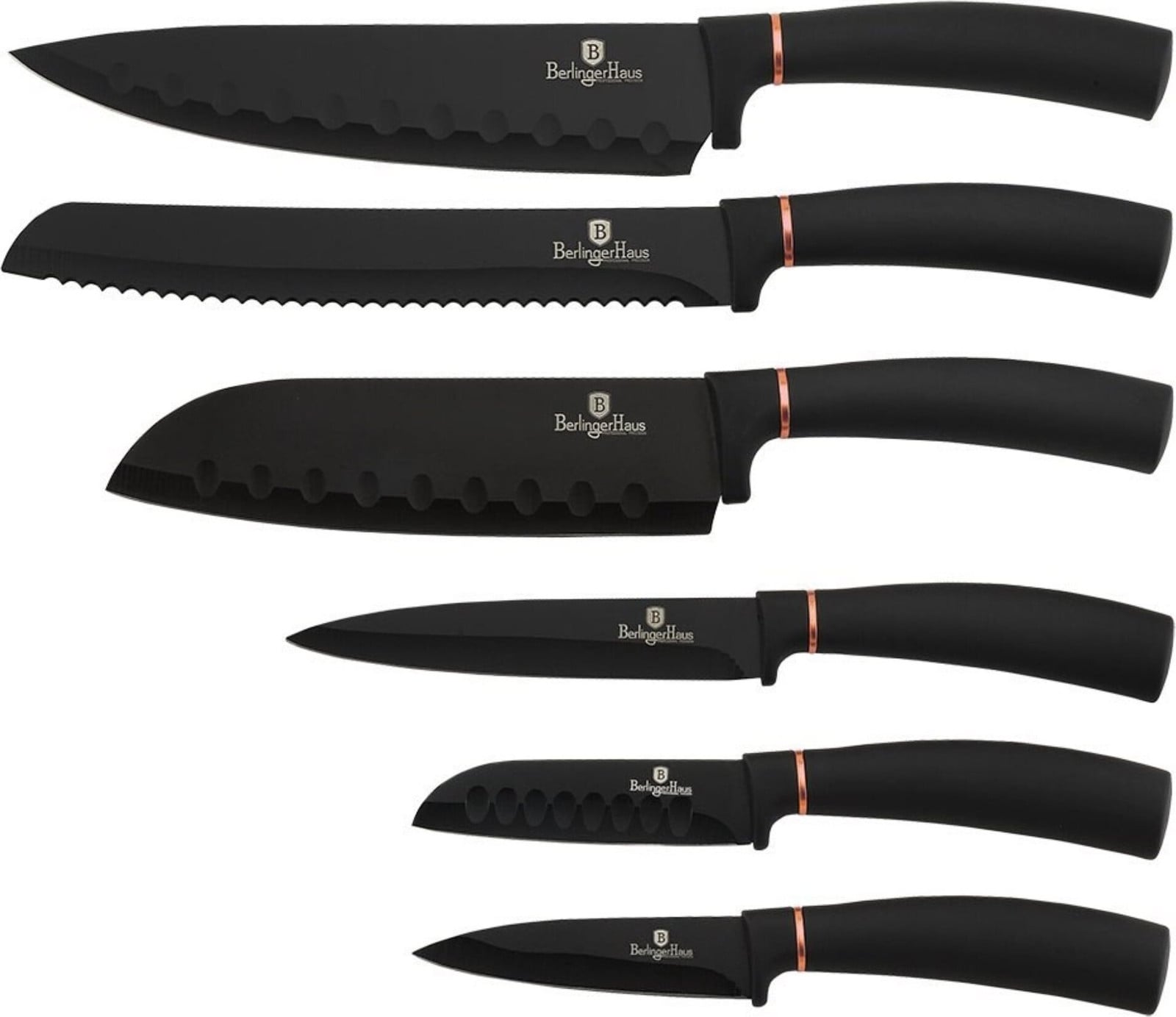 Berlinger Haus messenset 6 elementen Black Rose Gold BH2337