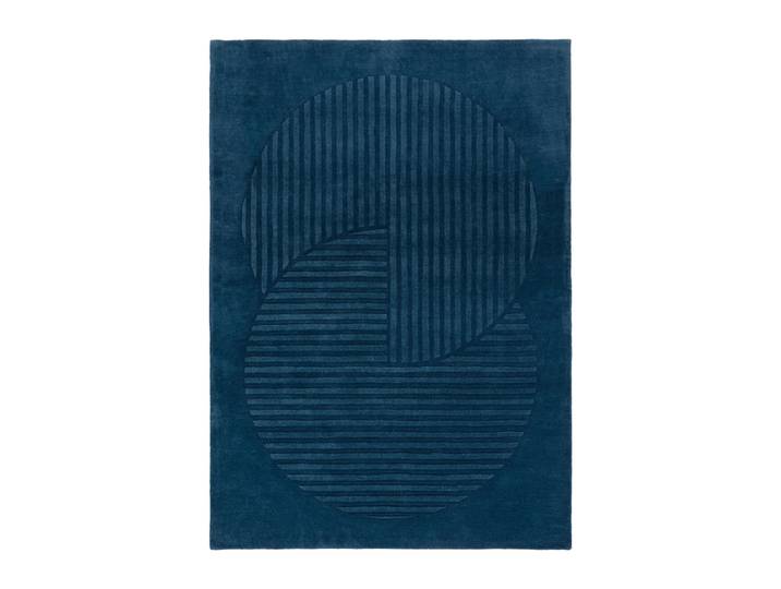 NJRD Levels Circles Wollteppich Blau, 170x240 cm