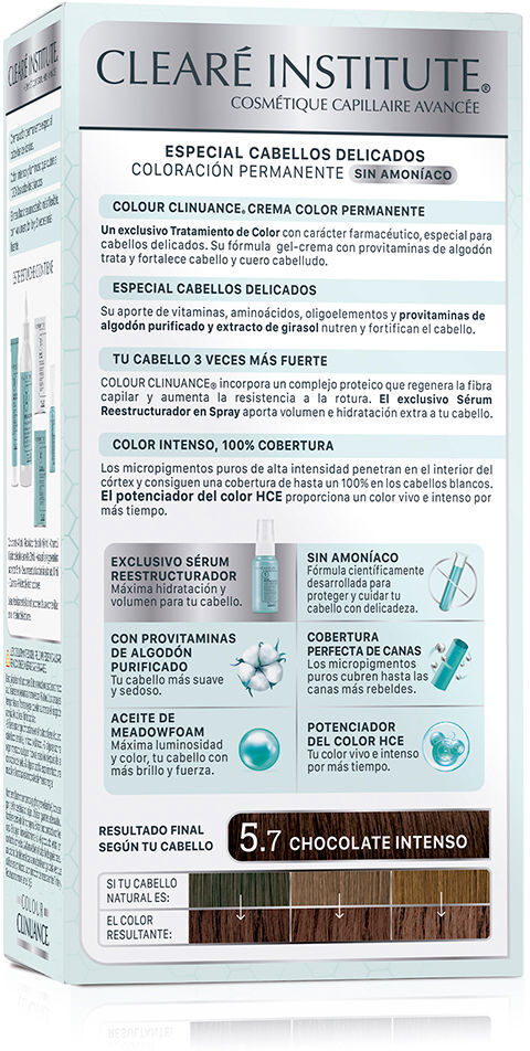 Clearé Institute Colour Clinuance cabellos delicados #5.7-chocolate intenso