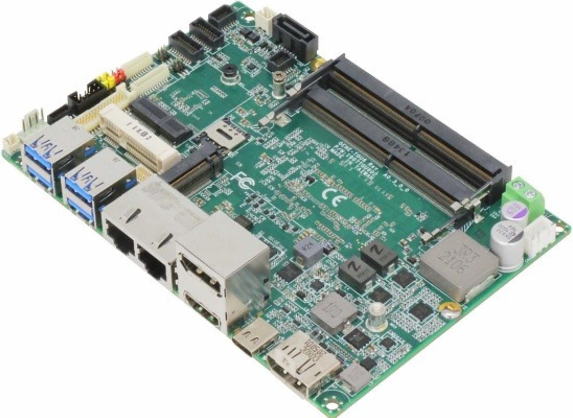 AAEON GENE-TGU6-A10-CN-N0001 3,5-Zoll SBC, Intel Core i3-1115G4E, 4GB DDR4, 128GB M.2, 3x DP + HDMI, LVDS, 2x LAN, 4x COM, 9-36V, Kühlkörper