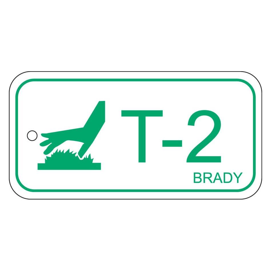 Brady B-7527, Polypropylen Schild, Energy Source Tag - Thermal/Hohe Temperaturen, 75 x 38mm, Grüng (ENERGY TAG-T-2-75X38MM-PP/25)