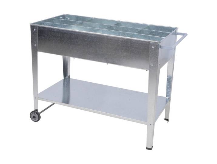 P & B Hochbeet Mariegold, Silberfarben, Metall, 51.5x80x101.5 cm, Gartenzubehör, Hochbeete