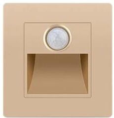 Friendly Fresh Finds Motion Sensor LED Step Light Recessed Stair Wall Light For Indoor & Outdoor Staircase Lighting gold Square