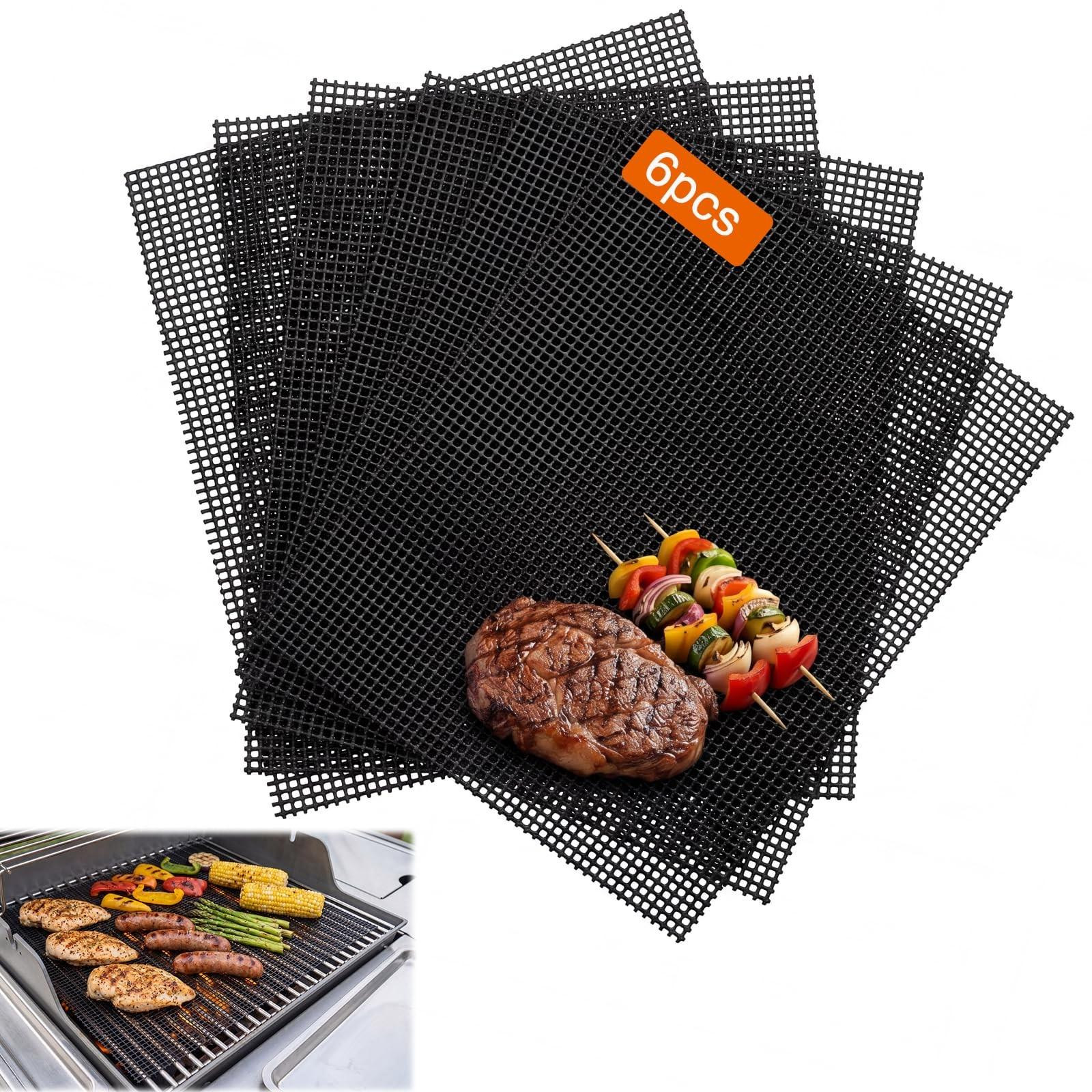 Set van 6 herbruikbare anti-aanbak grillroosters