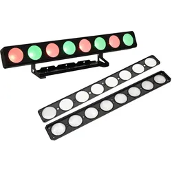 Eurolite Set LED PMB-8 COB QCL 30W Leiste + Diffusorscheiben RGBW (30 W, LED), Scheinwerfer, Schwarz