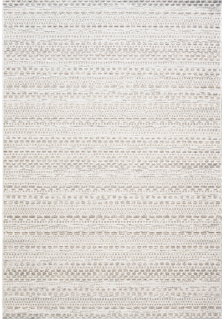 Langley Street Vicente Rectangle Striped Indoor / Outdoor Area Rug Beige Rectange 120 x 170cm