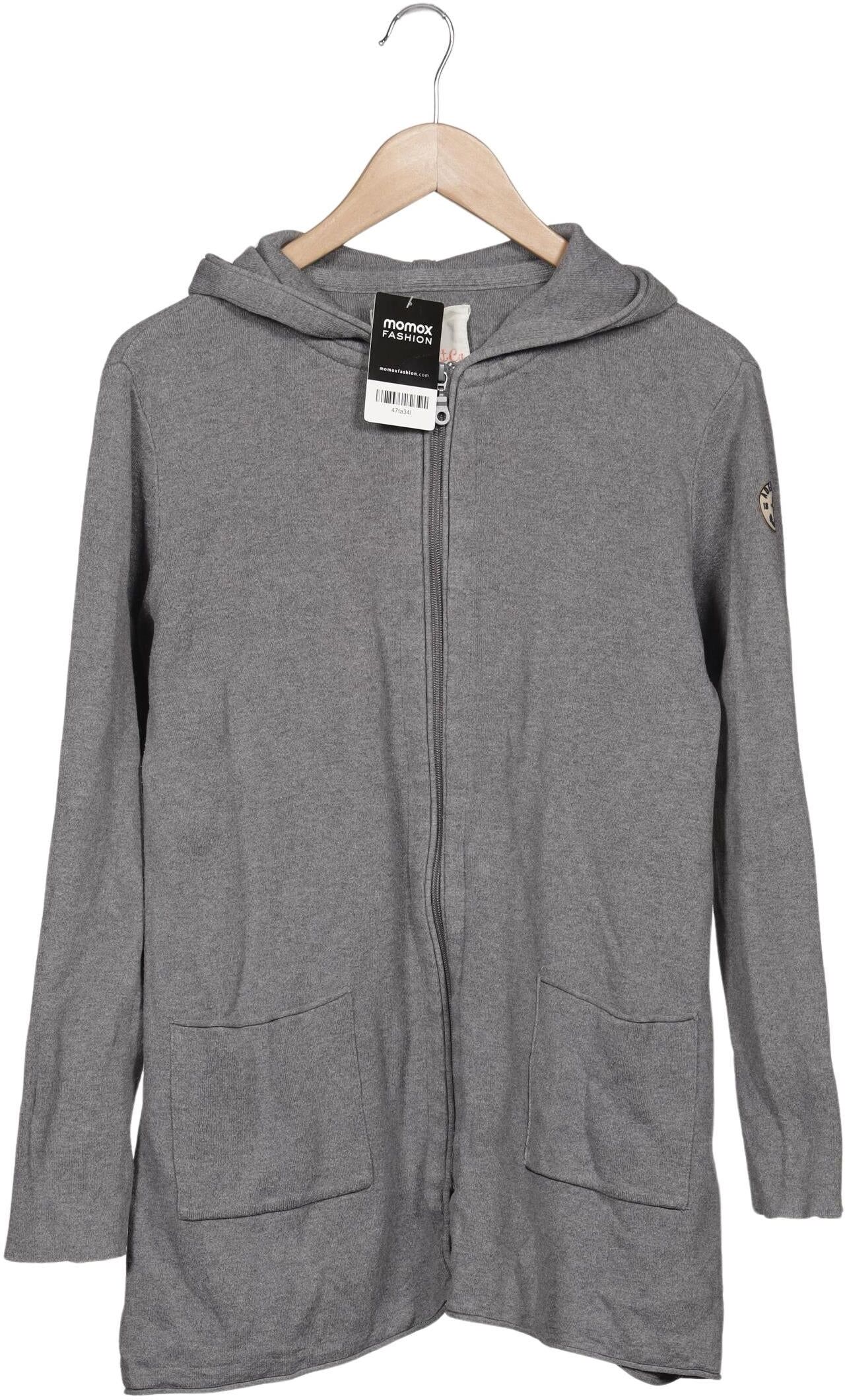 Adenauer & Co Damen Strickjacke, Grau, Gr. S, Baumwolle - Second Hand