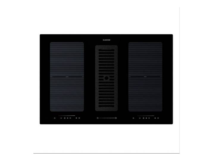 Klarstein Induktions-Kochfeld Full House 77 Down Air Induktion+Abzug 77 cm 4 Zonen 7120W 477 m³/h A 10046227, Kochfeld Abzugshaube Hob 4-fach 2 Flex kopffrei autark