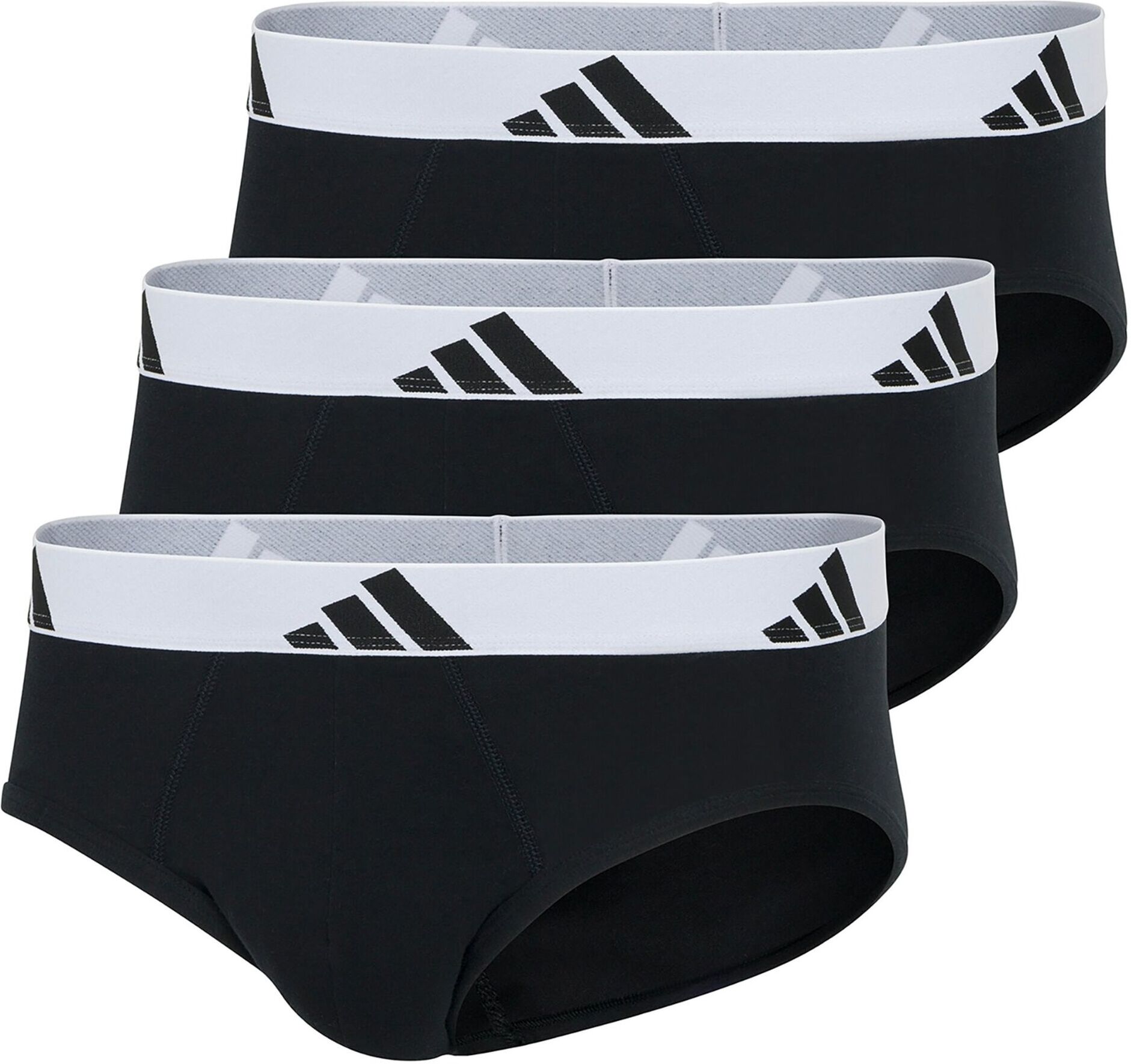 Slip ADIDAS ORIGINALS "Slip 3er Pack", Herren, Gr. XL, bunt (schwarz, weiß), Obermaterial: 95% Baumwolle CO. 5% Elasthan EL., Unterhosen Slip