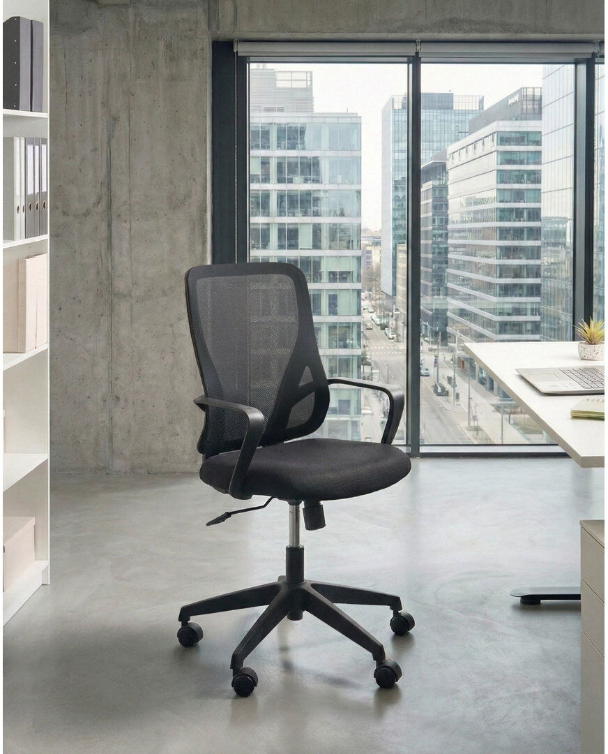 Metro Lane Mesh Office Chair Black/Black 106cm H X 60cm W X 60cm D