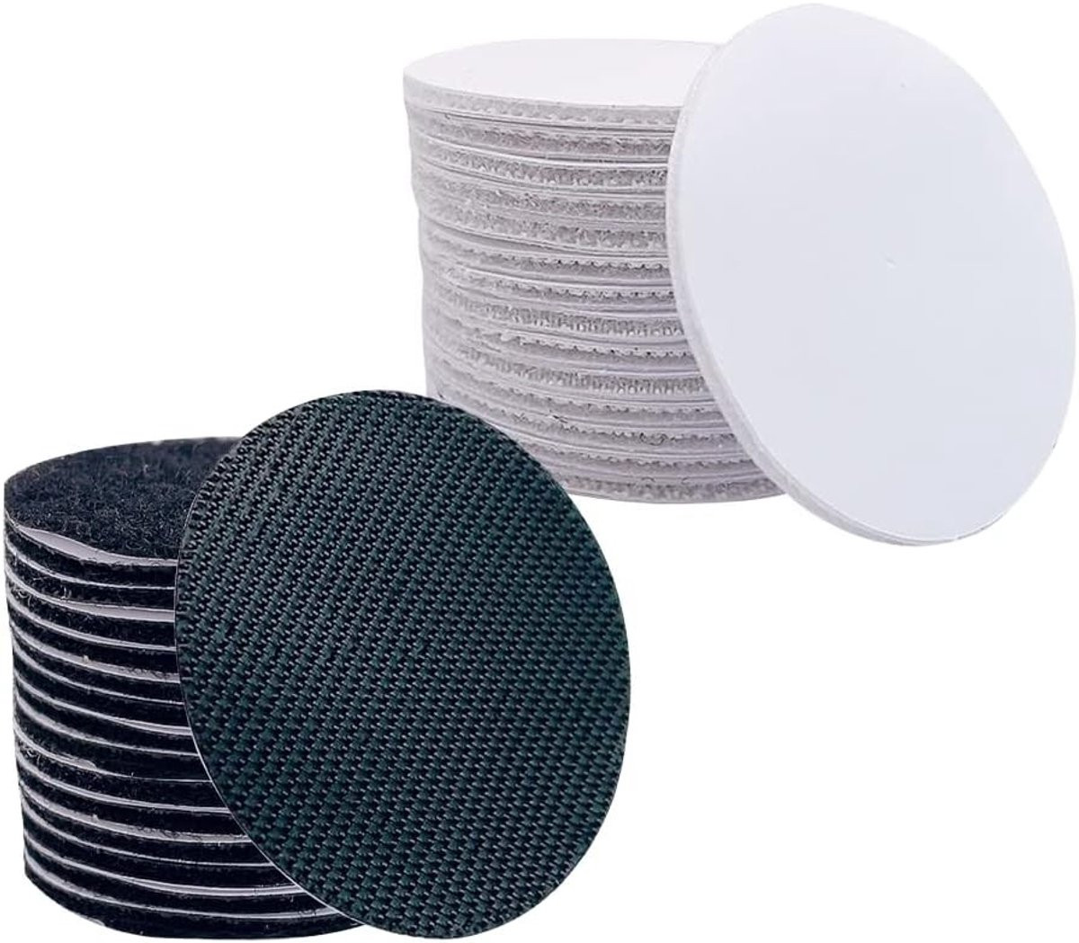 30 stuks Klevende Plakpads - Antislip Kussen Pads en Tapijtbevestiging - Rond, 15x Zwart en 15x Wit