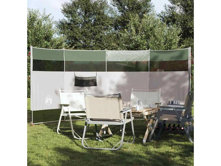 vidaXL Camping-Windschutz Grün 366x152x152 cm Wasserdicht