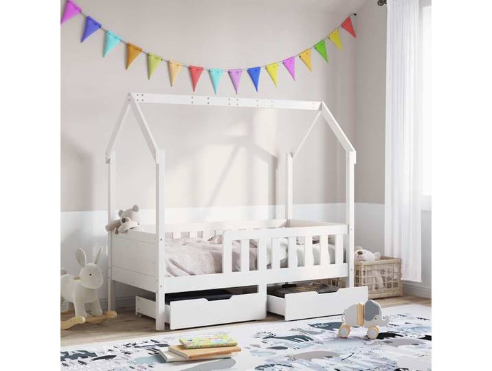 vidaXL Kinderbett mit Schubladen 80x170 cm Massivholz Kiefer