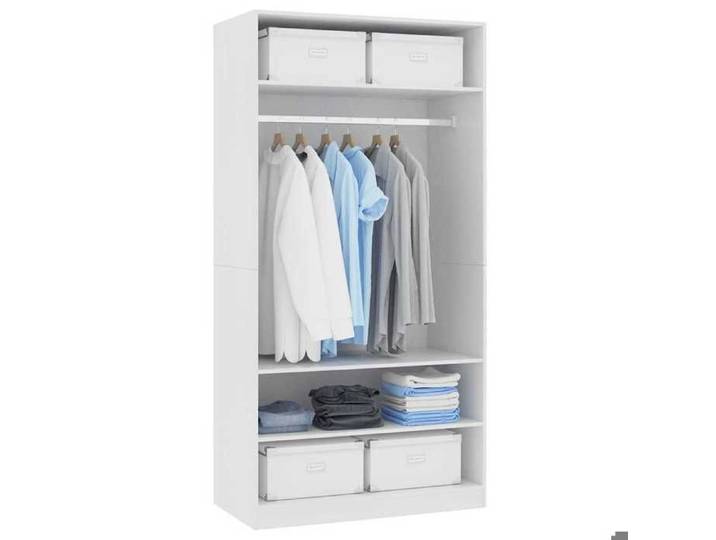 Meuble vêtements Blanc - LEMON® Garde-robe - grand stockage - Armoire penderie - Blanc - 100x50x200cm - Bois d'ingénierie 937 - Sold