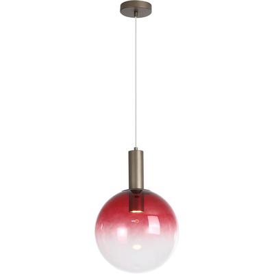 SEARCHLIGHT Pendelleuchte "Ombre 1Lt Leuchte, Ombre-Glas mit Latte-Metall", rot (latte, rot), H: 35cm, 1 Stk., Leuchten, Pendelleuchte