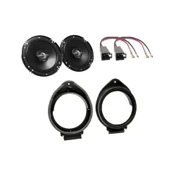 Opel Astra J (P-J) Einbauset: JVC CS-J620X Boxen 300 Watt + Lautsprecher Ring...