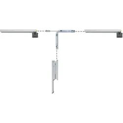Kippflügelbeschlag AK-210 mit Handhebel und T-Übertragung