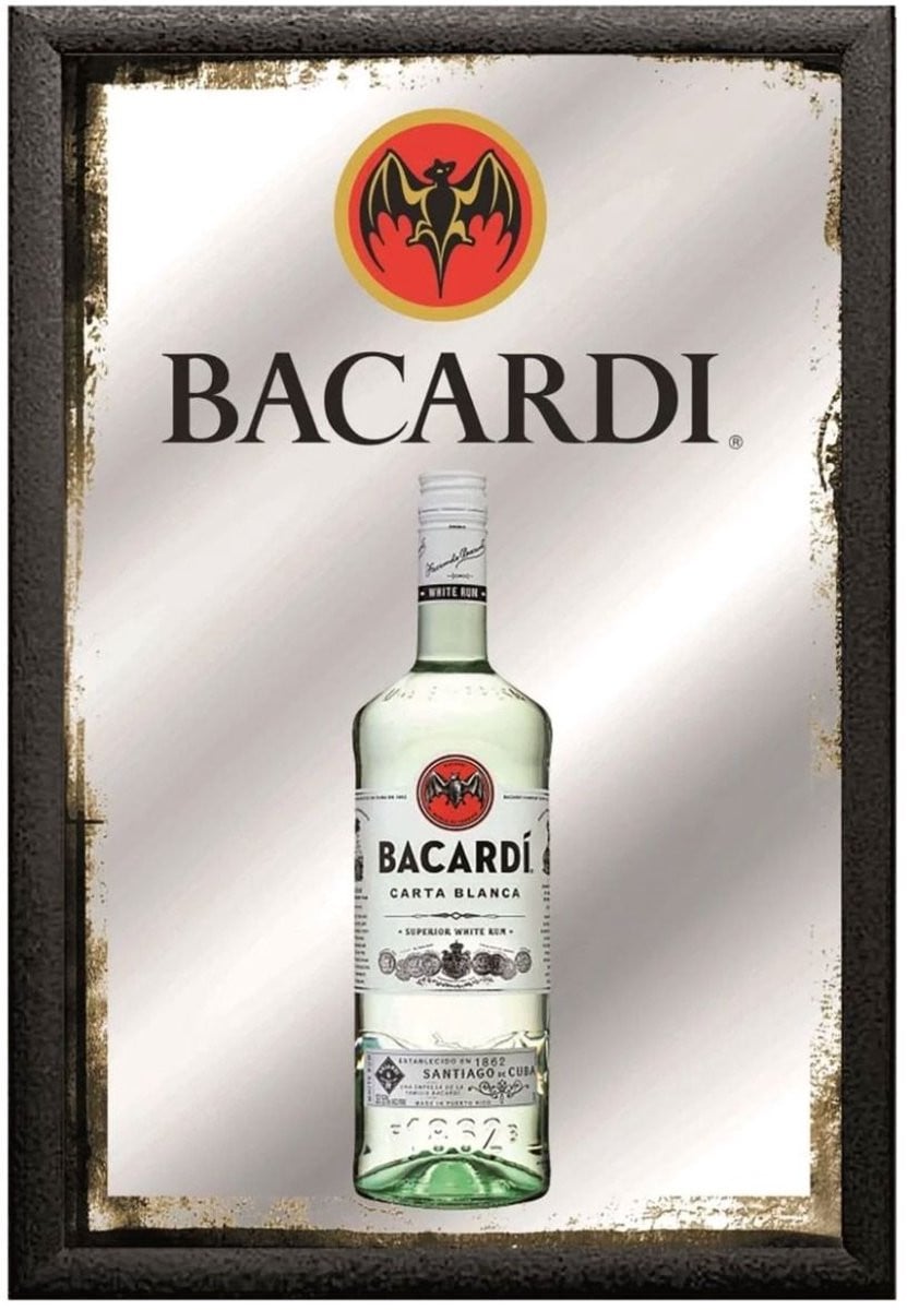 Bacardi Spiegel B: 22 cm, H: 32 cm