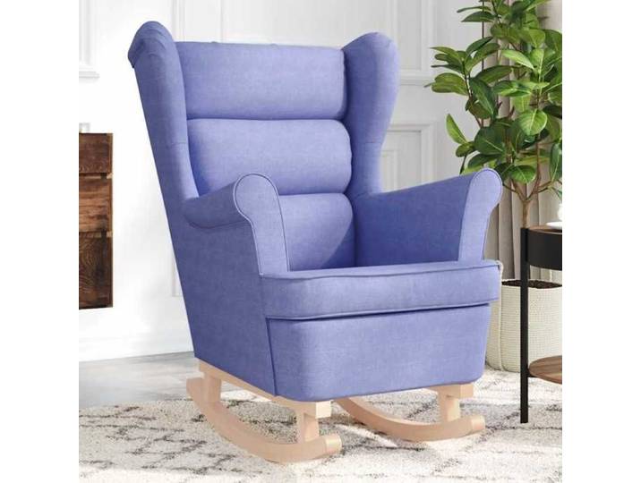 Chaise à bascule bleu jean 74x90x102 cm tissu chaise siège de salon bascule chaise de salon 4016930