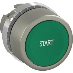 ABB P9MPNVG202 Drucktaster flach grün START, Metall, tastend, nicht beleuchtbar Taster-Vorsatz, Kontakthalter, und Kontermutter 1SFA187149R9502
