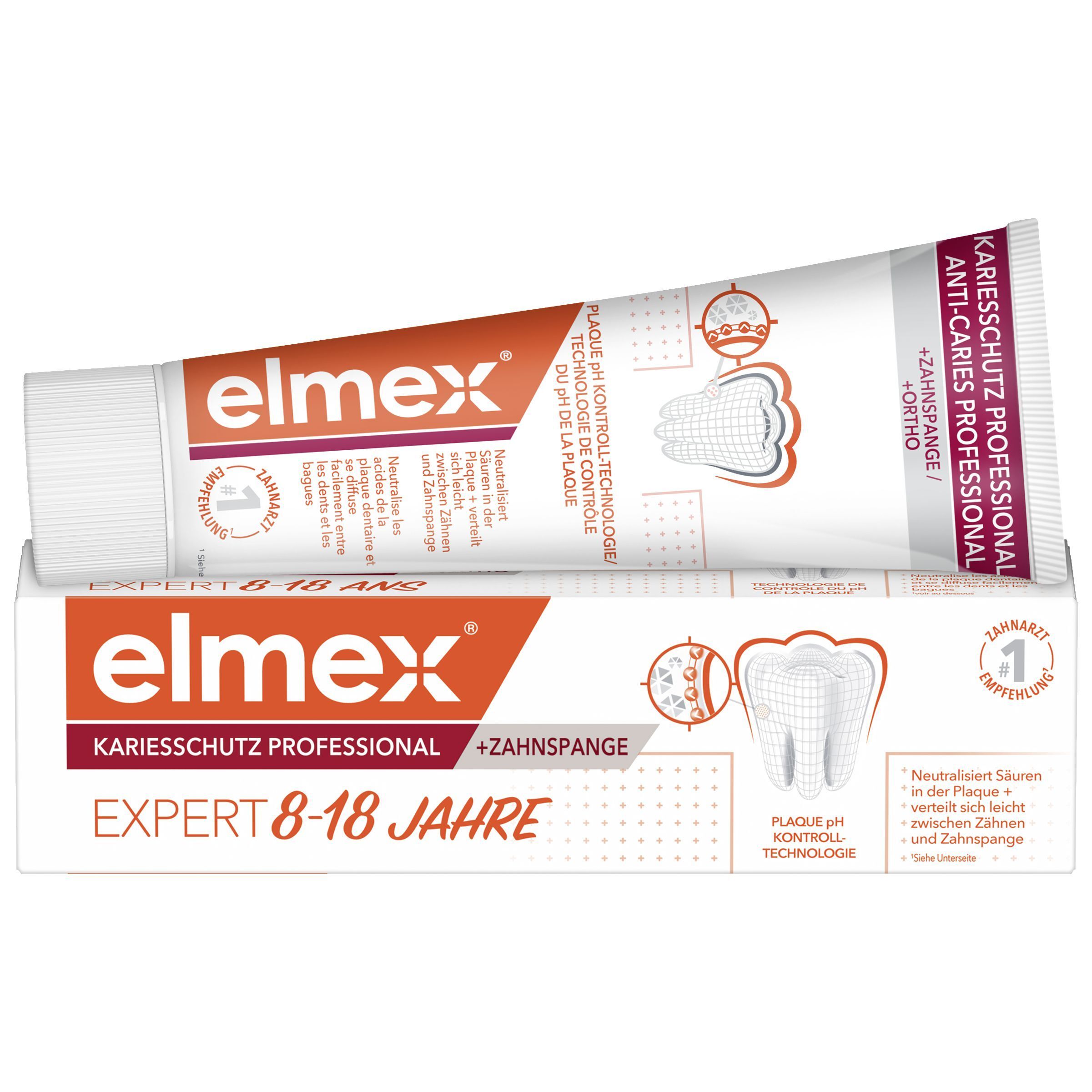 Elmex Kariesschutz PROFESSIONAL+Zahnspange Expert 75 ml Zahnpasta