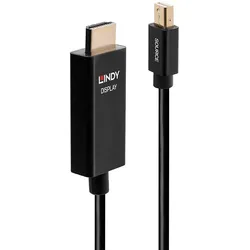 Lindy 40922 Videokabel-Adapter 2 m Mini DisplayPort HDMI Typ A (Standard) Schwarz