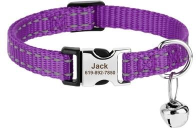 Uplift Essentials Personalized Printed Anti Lost Cat Collar With Engraved ID Nameplate style 11