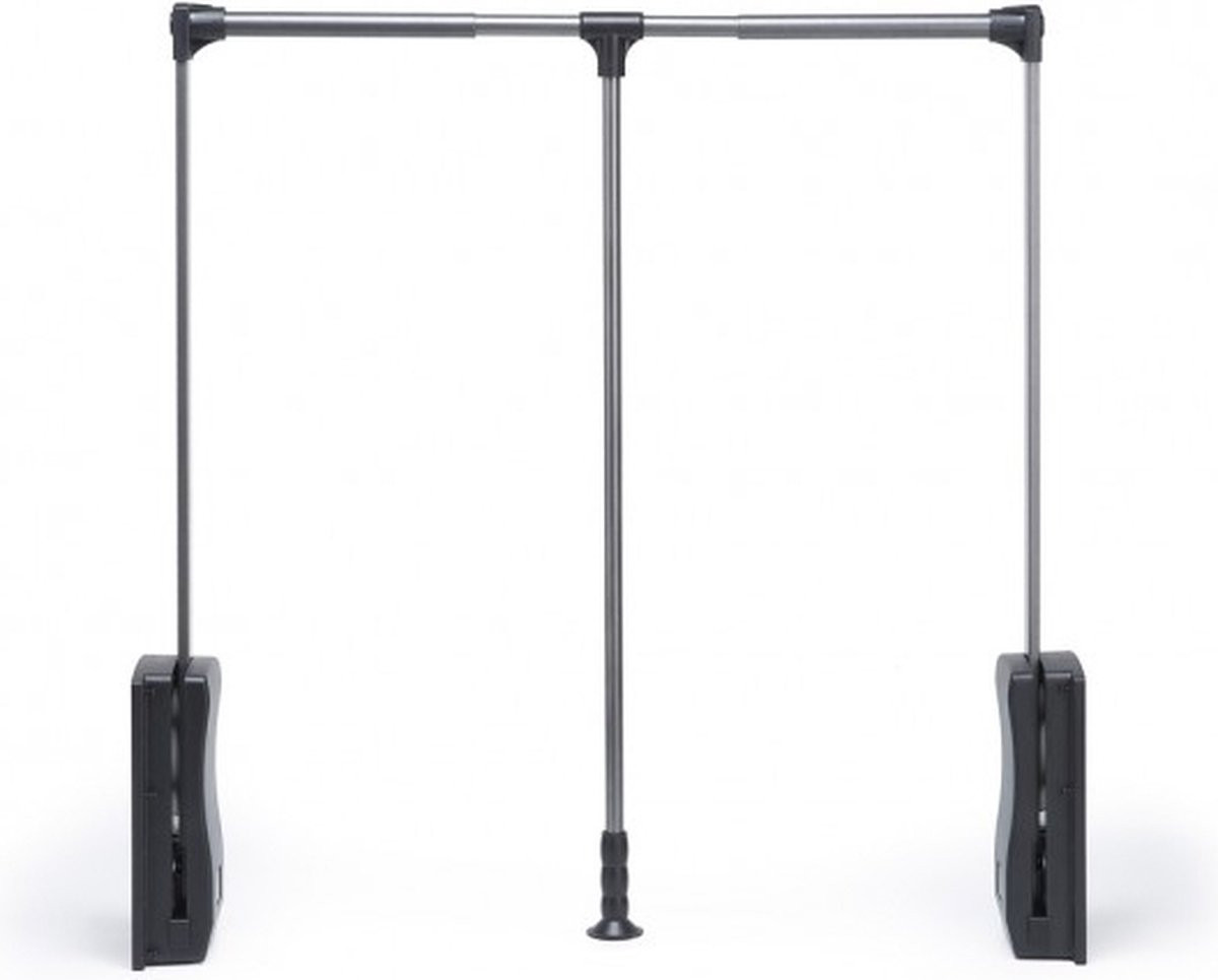Milano Luxurious Kledinglift Antraciet – Kledingstang met 15kg Draagvermogen – Breedte: 60-83 cm