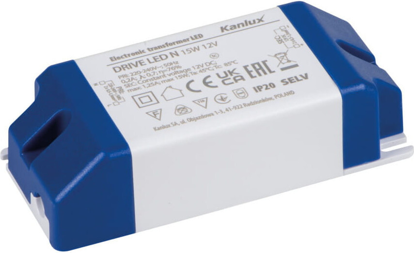 Kanlux DRIVE LED Elektronische Transformator Wit 23861