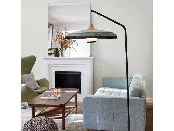 Grass Stehleuchte Blue - Forestier - Wohnzimmer - Design - Metall - Mit Schirm