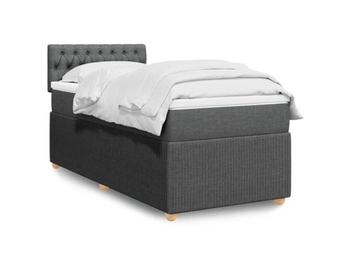 RJPLMFV Lattenrost mit Matratze, 90 x 200 cm, Dunkelgrau Weiches Polyestergewebe, Taschenfedern, abnehmbarer Bezug, waschbar, optimale Unterstützung