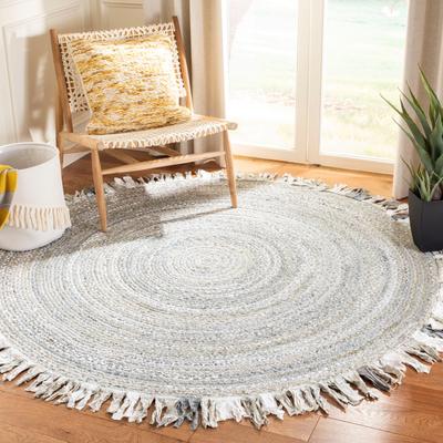 SAFAVIEH Handmade Braided Libby Country Cotton Rug with Fringe
