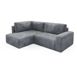 ECKSOFA Angela 4 Sitzplätze Dunkelgrau