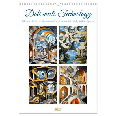 Dali meets Technology (Wall Calendar 2026 DIN A3 portrait), CALVENDO 12 Month Wall Calendar