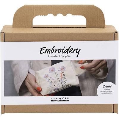Creativ Company Mini Kreativ Set Sticken, Kosmetiktasche, Creme