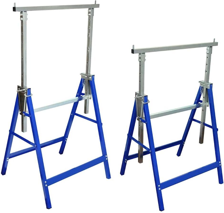 vidaXL Tréteaux télescopiques (lot de 2)