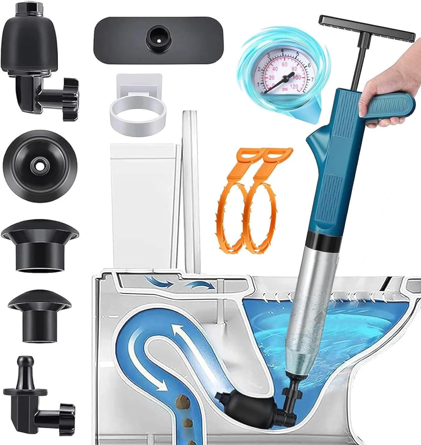 Hogedrukaanloop voor toiletten met pomp voor keuken en badkamer