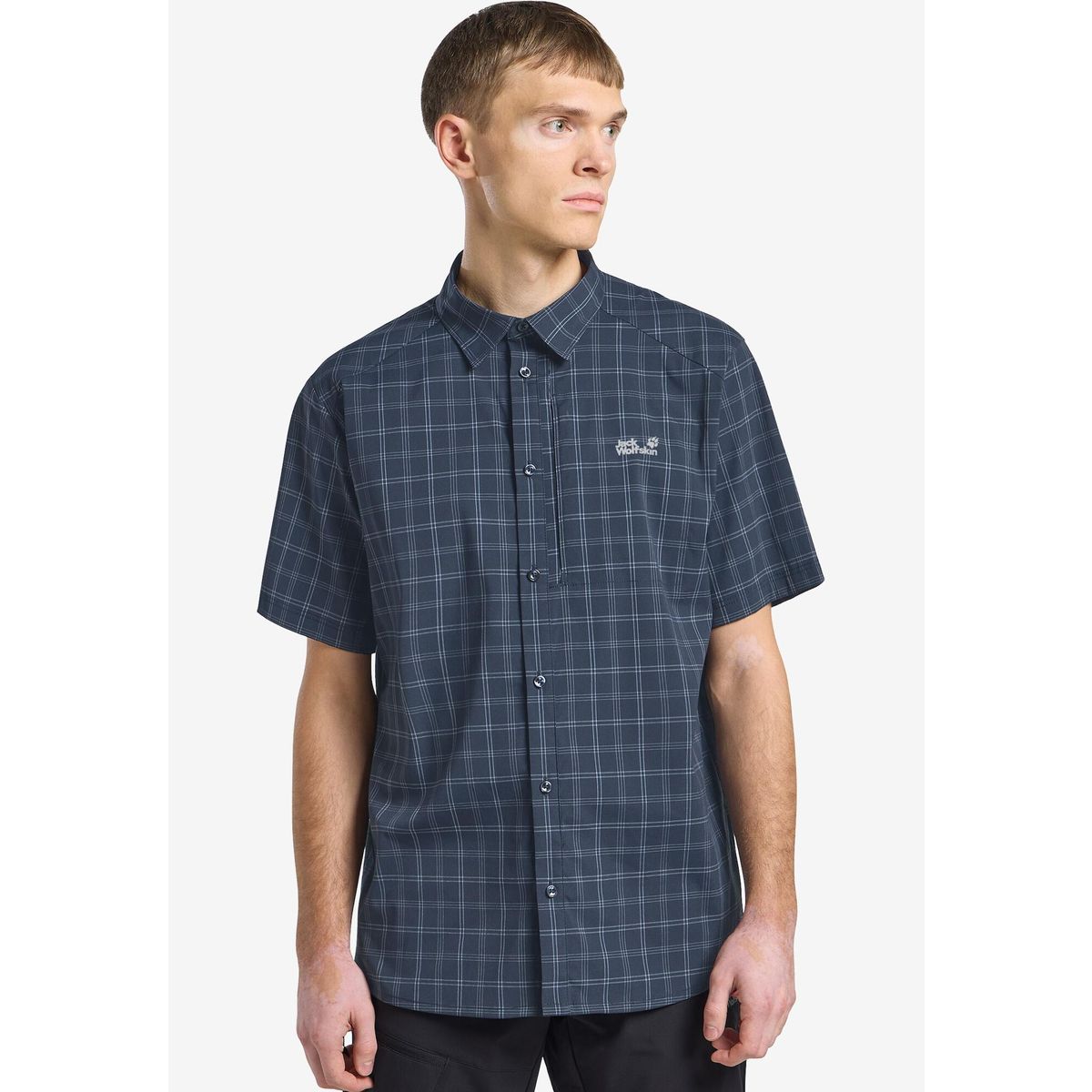 Jack Wolfskin Norbo S / S Shirt M check midnight sky (T0182) S 1404031_T0182_A06