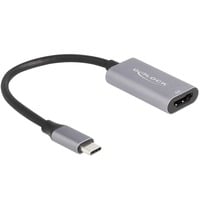 USB Adapter, USB-C Stecker > HDMI Buchse 4K 60hz grau, 15cm, HDR und HDCP
