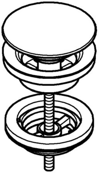 Grohe Ablaufgarnitur 65807 hard graphite gebürstet (65807AL0)