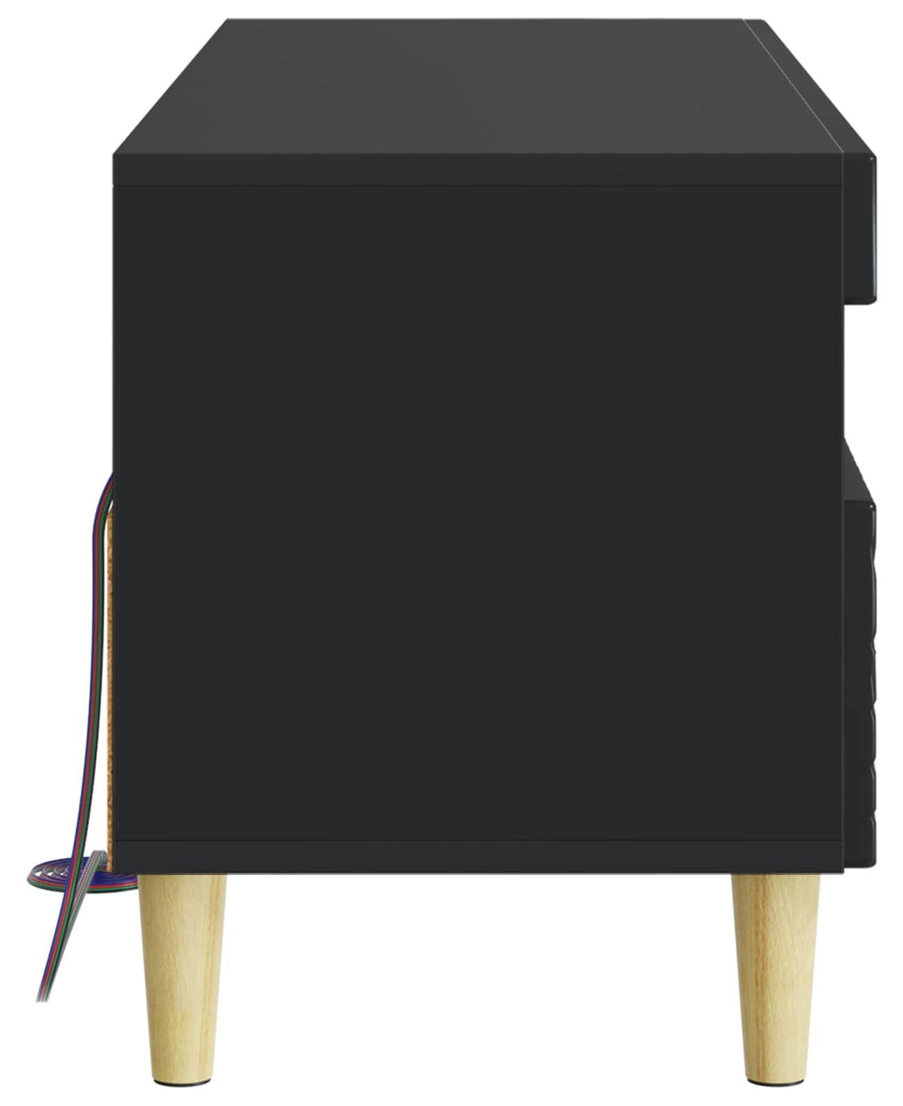 vidaXL Moderne LED-TV-kast met geïntegreerde verlichting, zwart, houtvezel