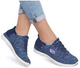 Wide Width Women's The Slip-Ins™ Hands Free Summits Sneaker by Skechers in Navy Wide (Size 7 W)