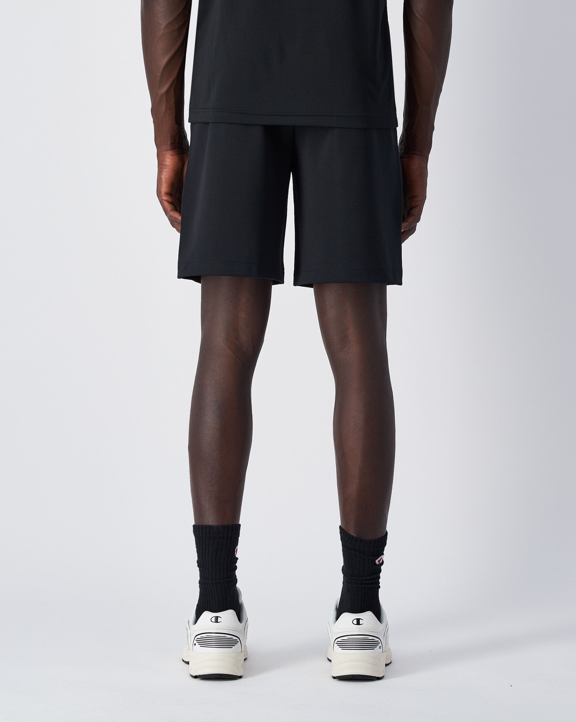Shorts CHAMPION, Herren, Gr. XXL (60/62), N-Gr, schwarz (nbk), Obermaterial: 69% Polyester, 26% Baumwolle, 5% sonstige Fasern, Hosen Shorts, aus Polyester, Baumwolle und sonstigen Fasern nbk XXL (60/62), N-Gr