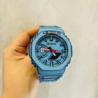 GlowBake Comic Sport Unisex LED Watch, Dual Display Digital Analog Timepiece, Automatic Hand Lift Light Wrist Watch For Men Women 9